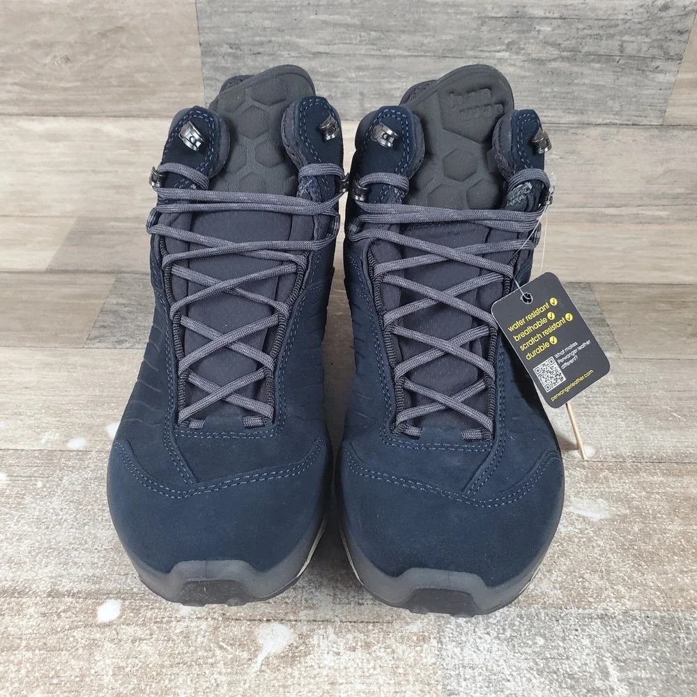 Hanwag Blueridge Lady ES Ankle Boots Womens Sz 9.5 Navy Leather Lace Up Hiking